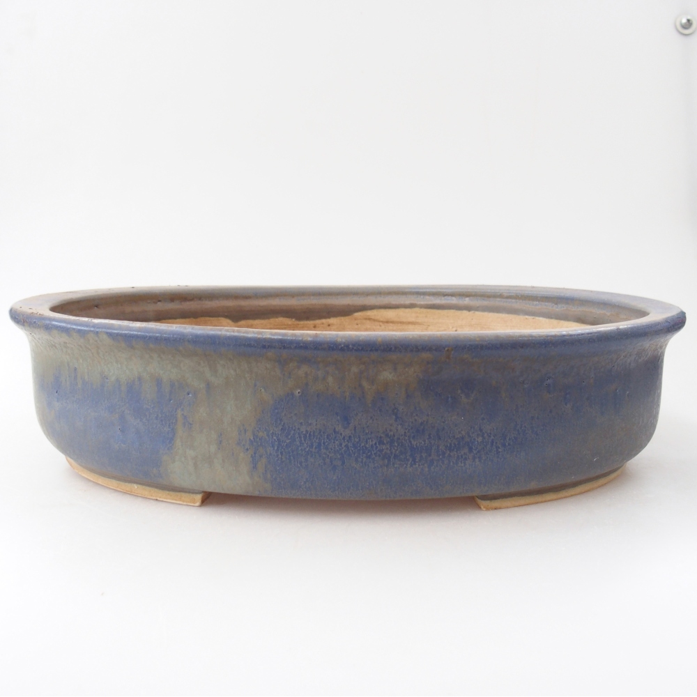 Bonsaischale aus Keramik 32,5 x 28 x 7 cm, Farbe blau