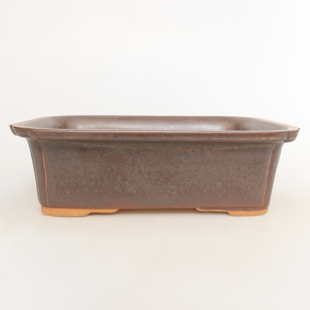 Keramikschale  20 x 15,5 x 5,5 cm, Farbe: braun