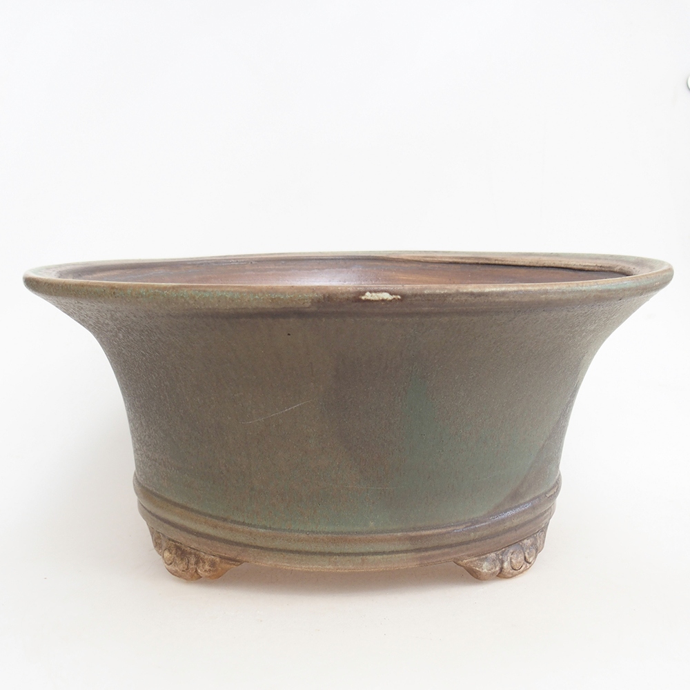 Bonsaischale aus Keramik 32 x 32 x 14 cm, grün