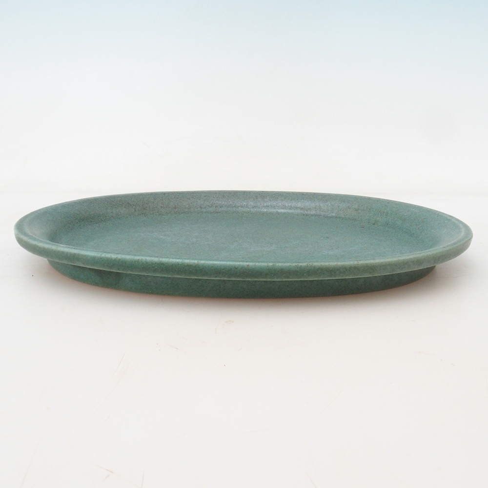 Bonsai oval Untertasse S - 20 x 16,5 x 1,5 cm - grün