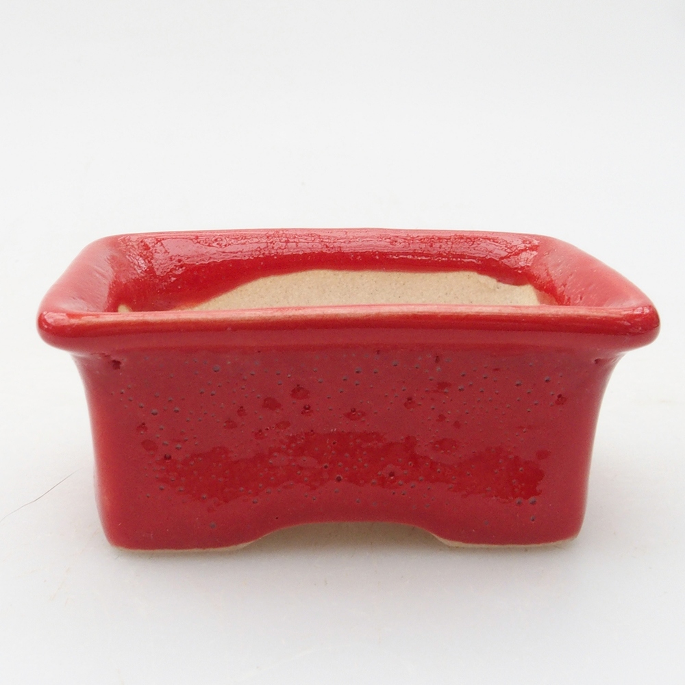 Mini-Bonsaischale 5,5 x 4 x 2,5 cm, Farbe rot