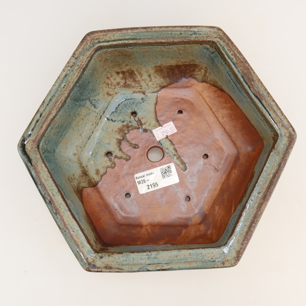 Keramik-Bonsai-Schale, 24 x 21,5 x 7,5 cm, Farbe: Braun