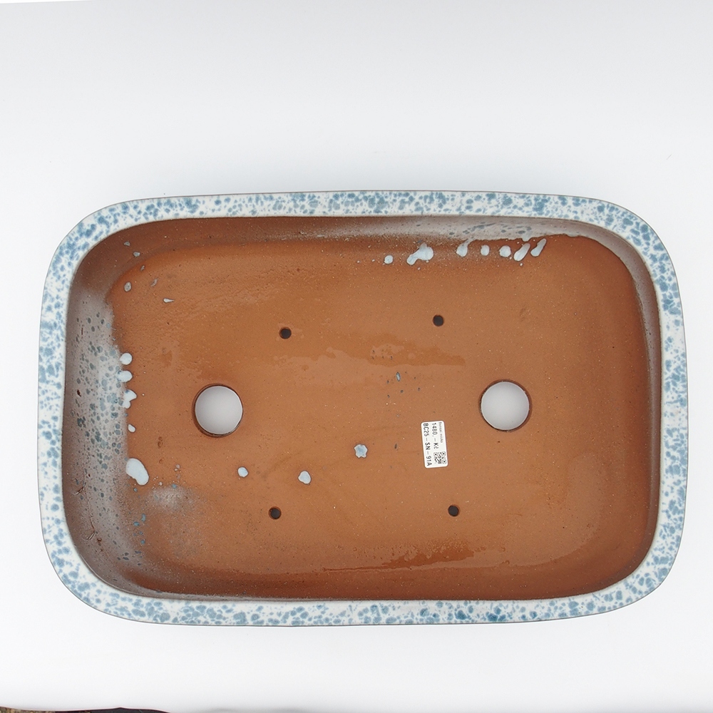 Schale 53 x 35 x 11 cm blau-weiß