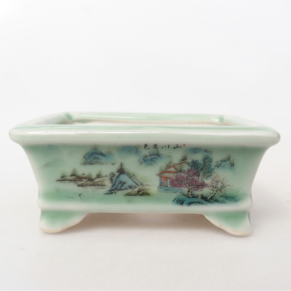 Mini-Bonsaischale 8 x 6 x 3 cm, grün