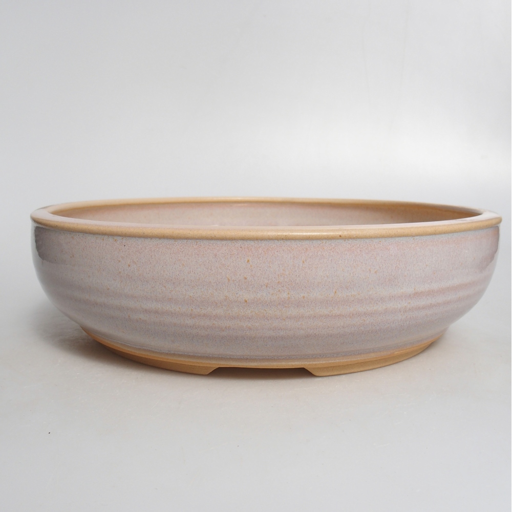 Bonsaischale aus Keramik 26 x 26 x 7 cm, Farbe beige
