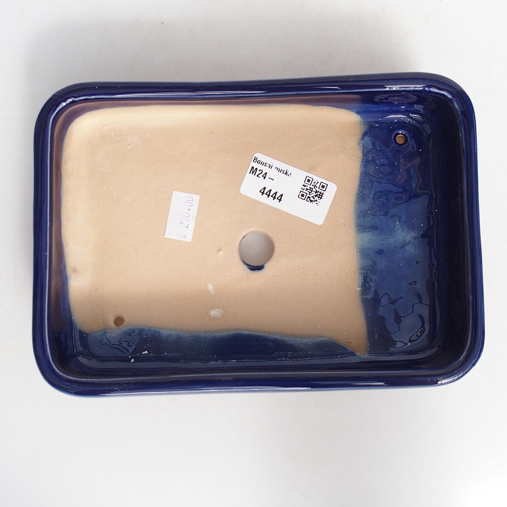 Bonsaischale aus Keramik 18 x 13 x 4 cm, Farbe blau
