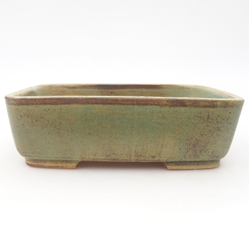 Bonsaischale aus Keramik 15 x 12 x 4,5 cm, grün