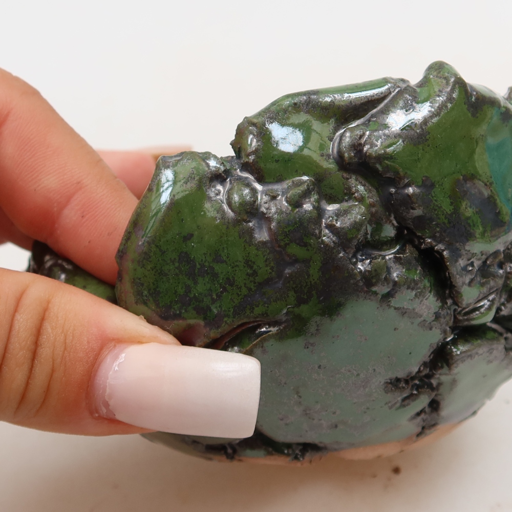 Keramikschale  9,5 x 9 x 6 cm, Farbe: grün