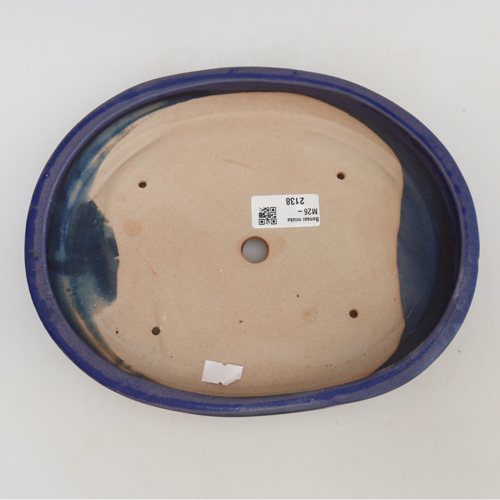 Bonsaischale aus Keramik 24,5 x 20 x 4 cm, Farbe blau
