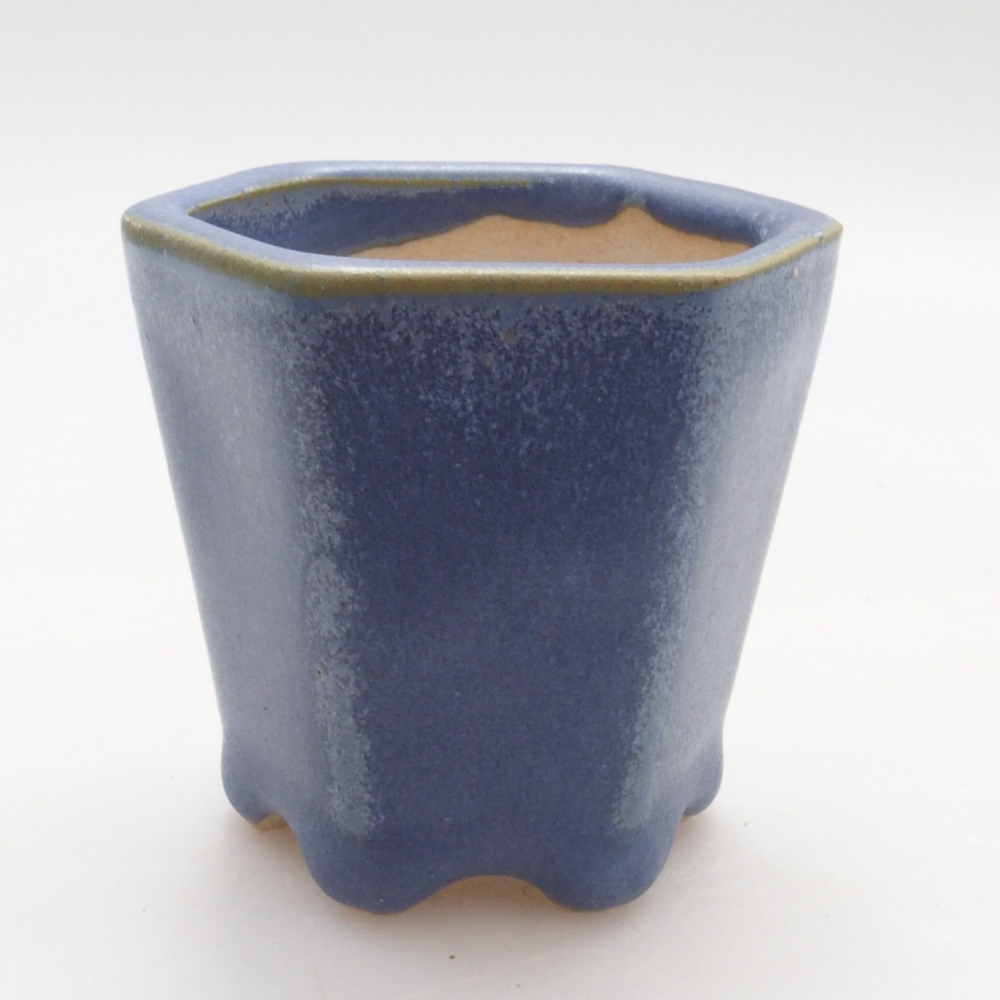 Mini-Bonsaischale 5 x 4,5 x 5 cm, Farbe blau