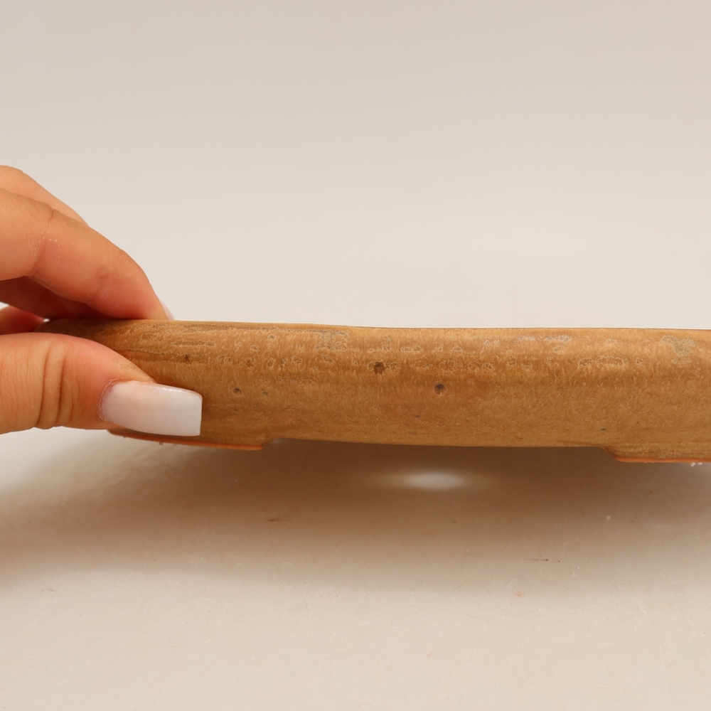 Bonsaischale aus Keramik 22,5 x 16,5 x 3 cm, Farbe beige