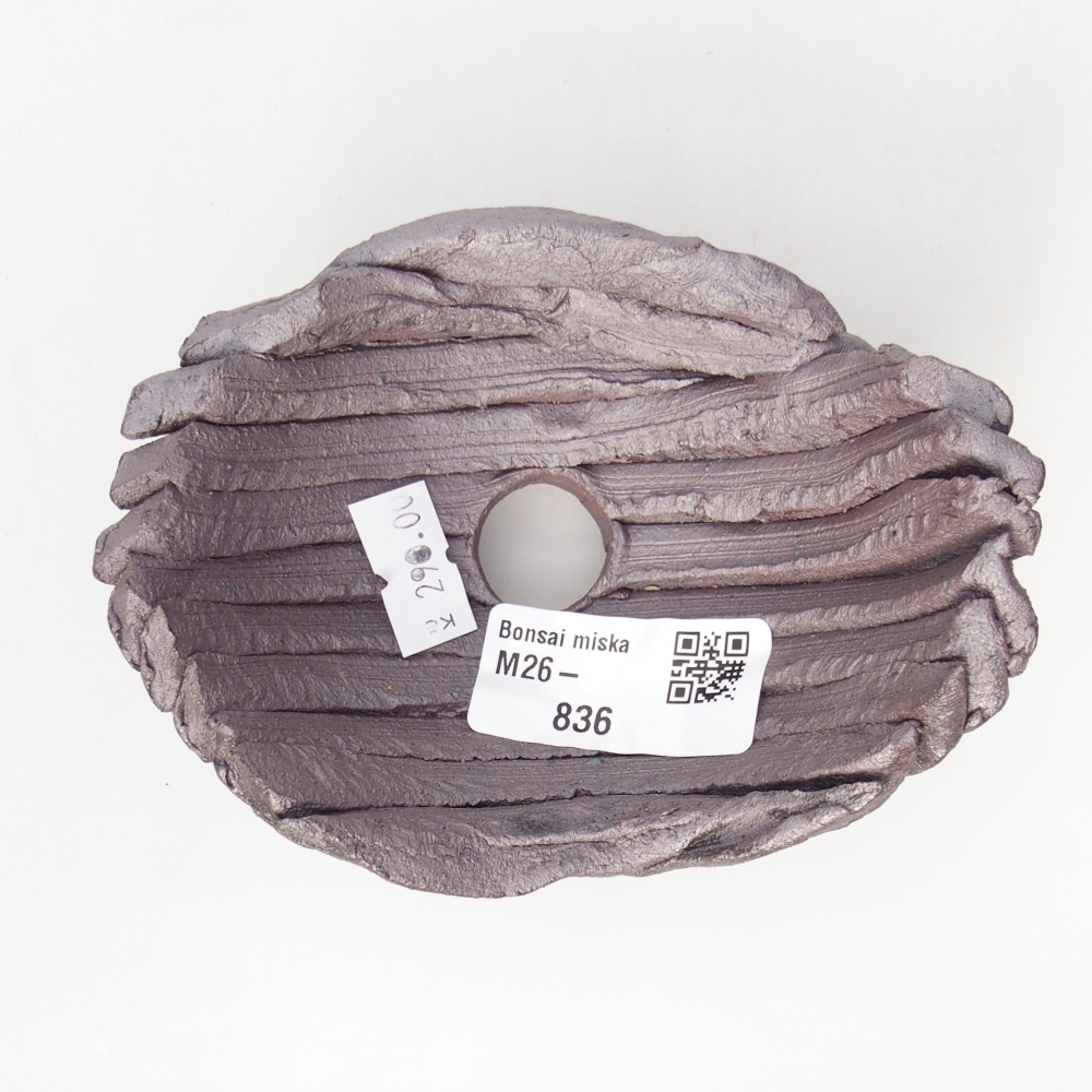 Keramische Schale 11 x 8,5 x 6 cm , metallische Farbe