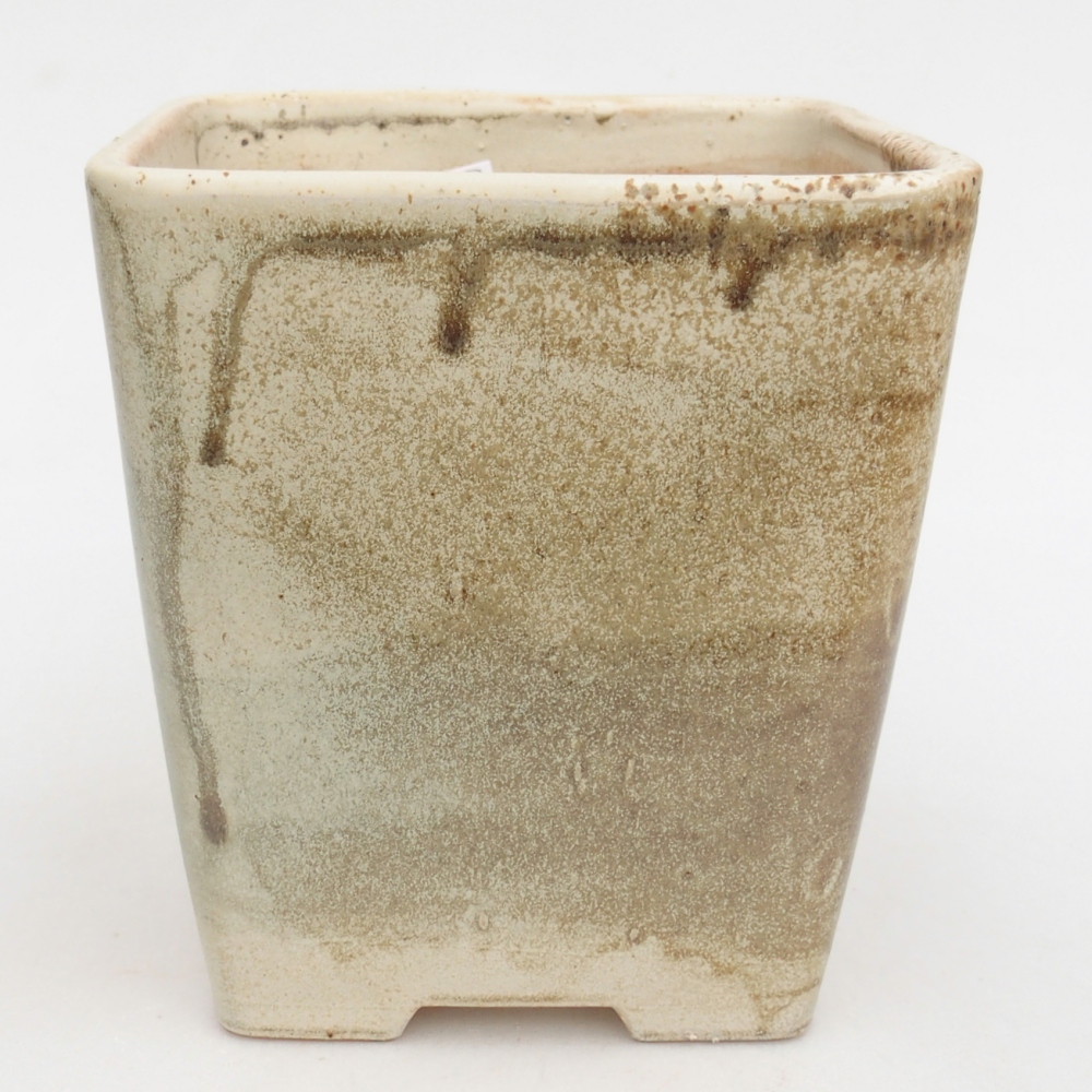 Bonsaischale aus Keramik 13,5 x 13,5 x 15 cm, grün