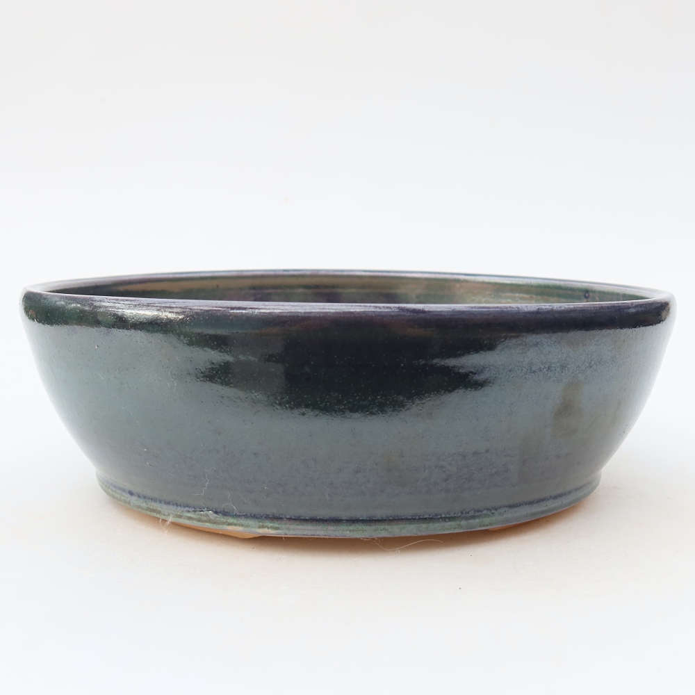 Keramik-Bonsai-Schale 20 x 20 x 6,5 cm, Farbe: blau