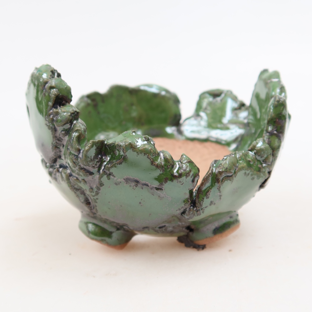 Keramikschale  9 x 8,5 x 7 cm, Farbe: grün
