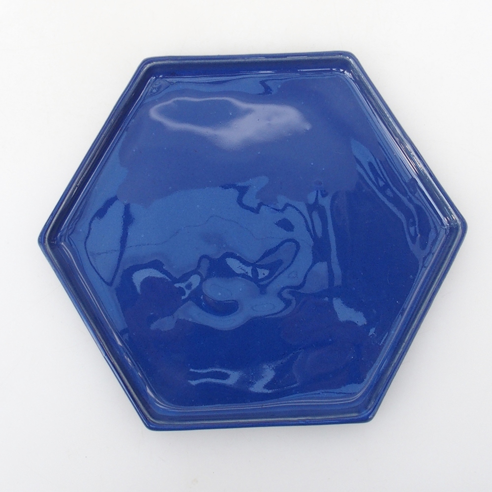 Bonsaischale + Untertasse H53 - 19 x 21,5 x 7 cm - blau
