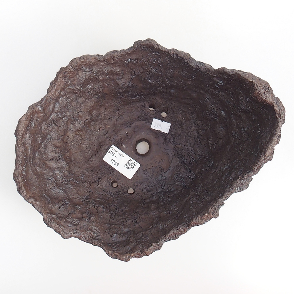 Keramikschale 23 x 20 x 18 cm , Farbe braun