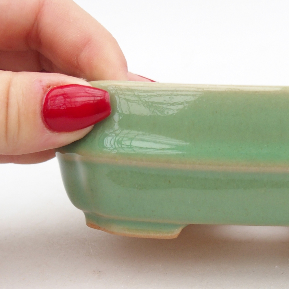 Bonsaischale aus Keramik 12 x 10 x 4 cm, grün