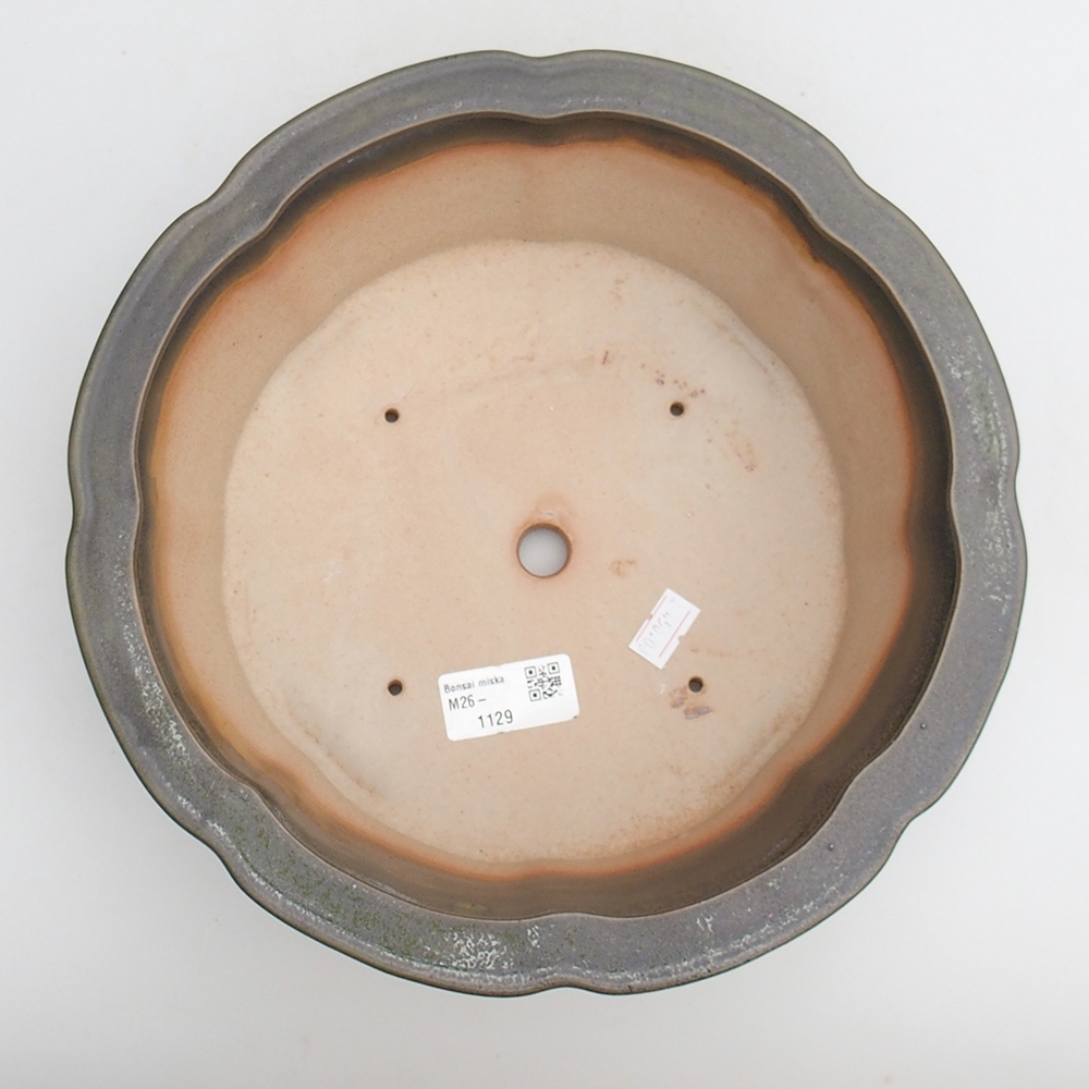 Bonsaischale aus Keramik 26 x 26 x 8 cm, grün