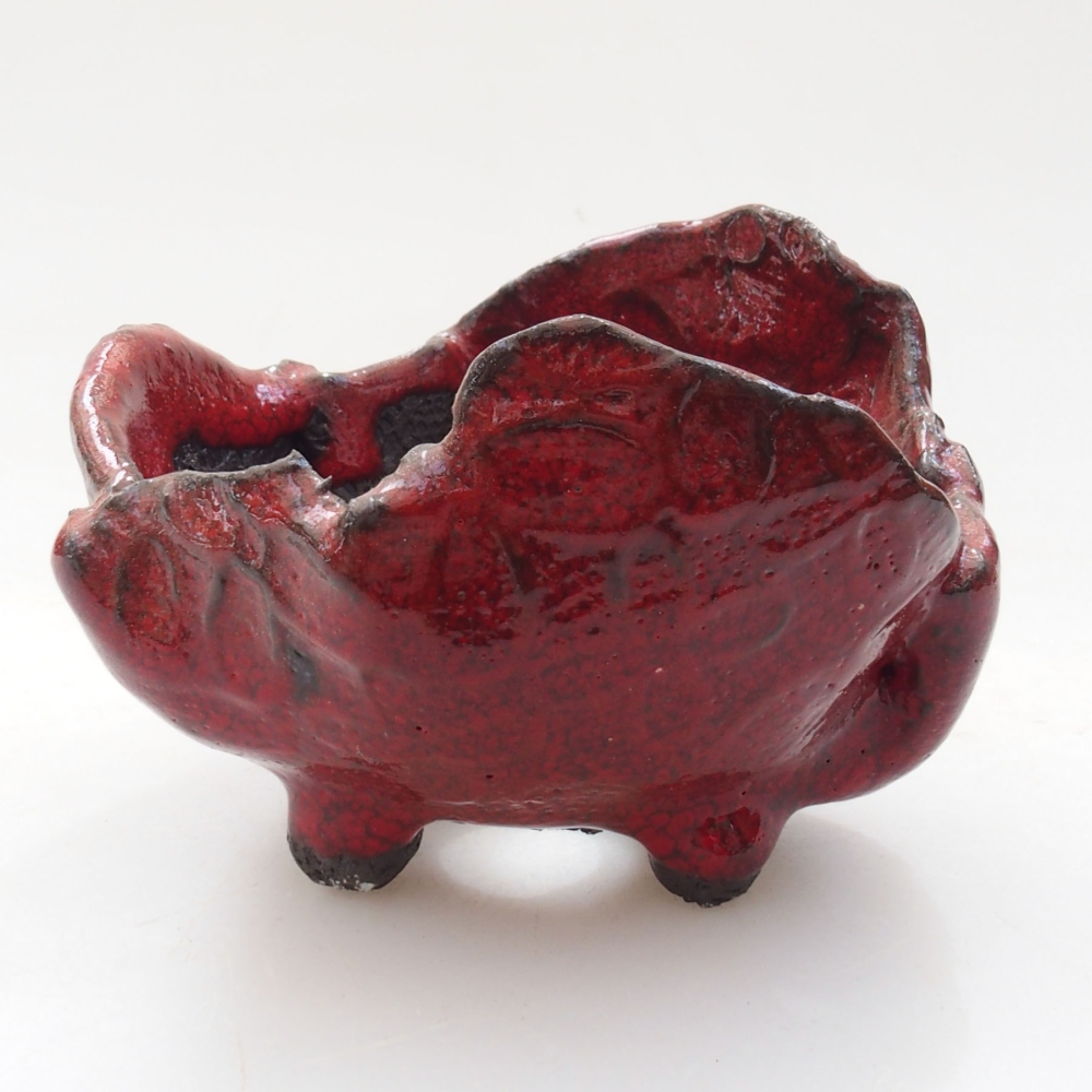 Keramikschale 8 x 7,5 x 5,5 cm , Farbe rot