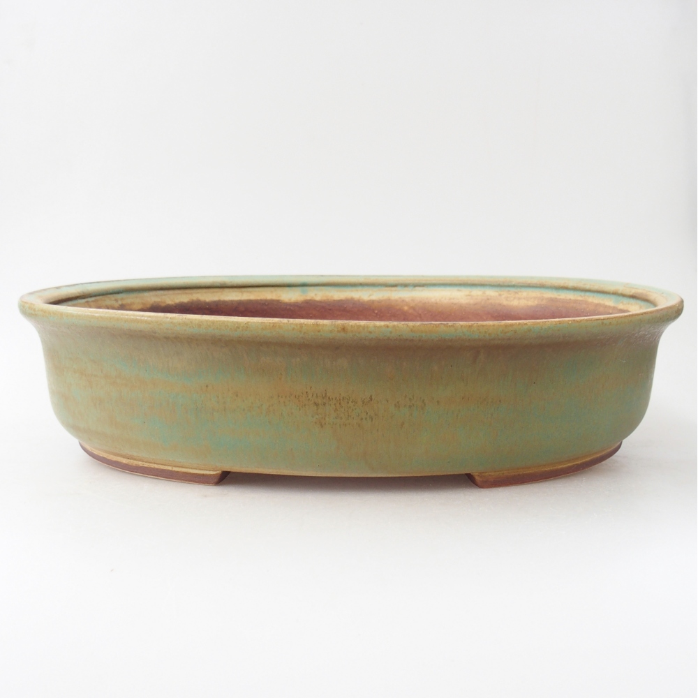 Bonsaischale aus Keramik 32,5 x 28 x 7 cm, grün