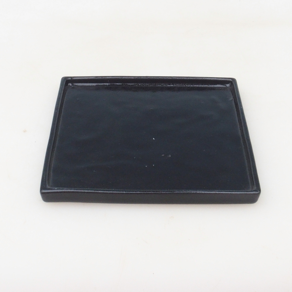 Bonsaischale quadratisch L - 14 x 14 x 1 cm - schwarz