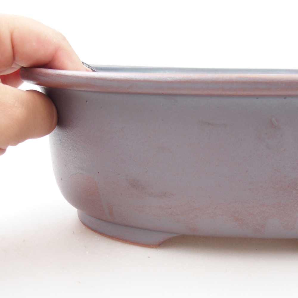 Bonsaischale aus Keramik 23,5 x 19 x 8 cm, metallfarben