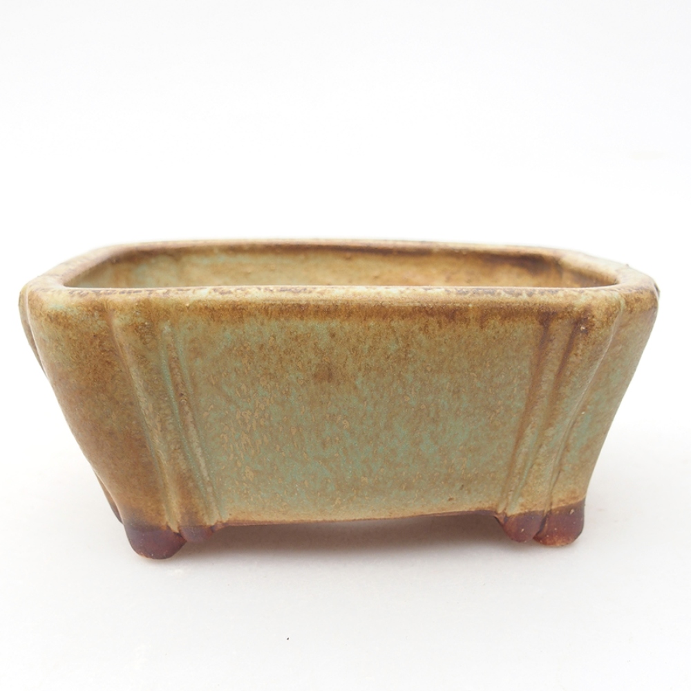 Bonsaischale aus Keramik 10,5 x 8,5 x 4 cm, grün