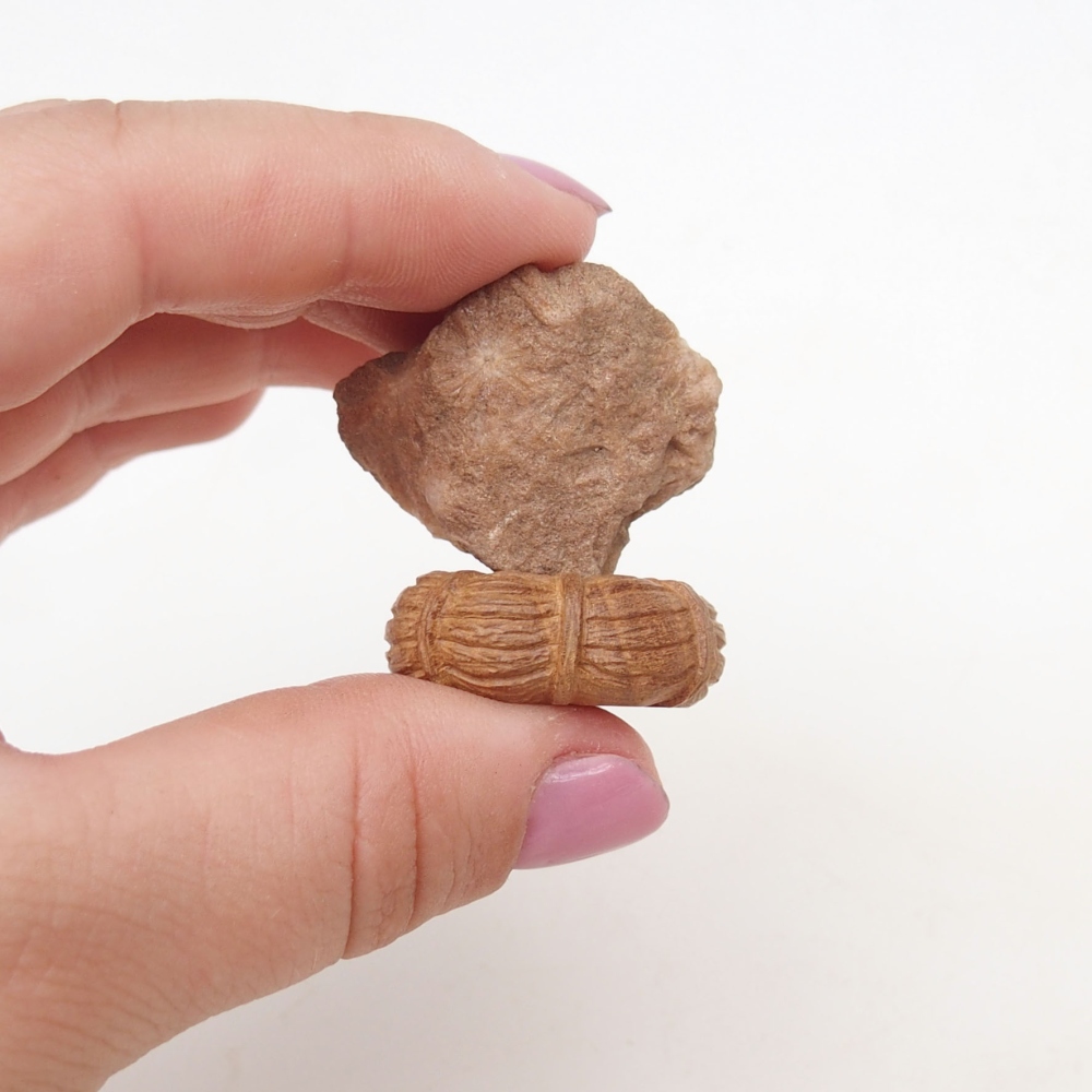 Suiseki - Stein mit DAI (Holzsockel)