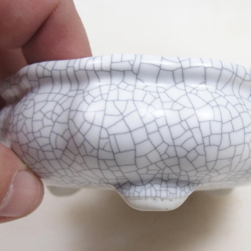 Bonsaischale 10,5 x 10,5 x 4 cm, Raku-Farbe