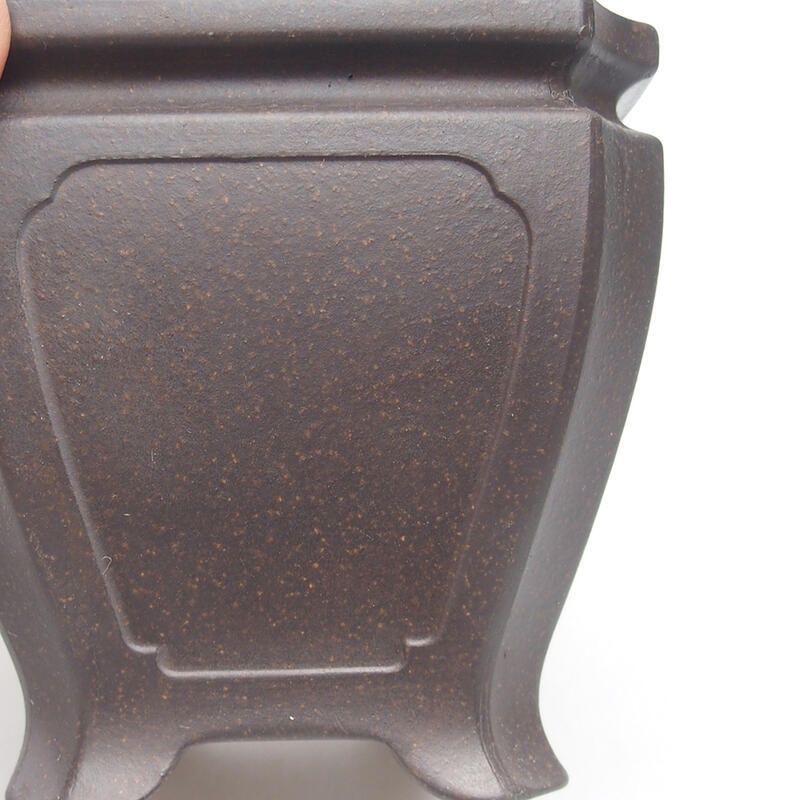 Bonsaischale 10 x 10 x 10 cm, Farbe braun ocker