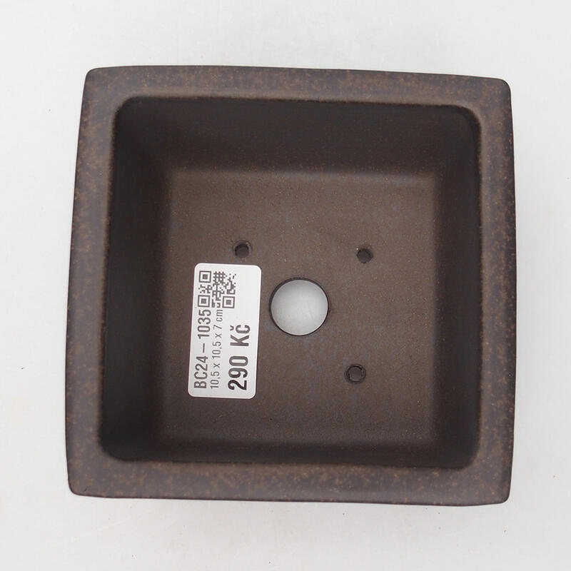 Bonsaischale 10 x 10 x 6,5 cm, Farbe braun ocker