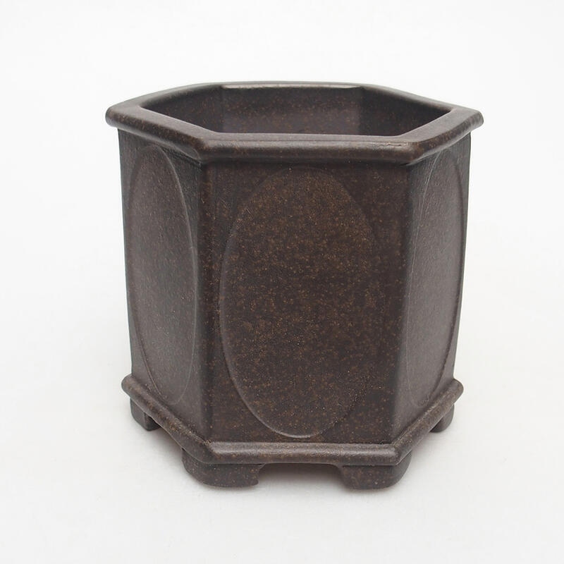 Bonsaischale 10 x 9 x 9,5 cm, Farbe braun ocker