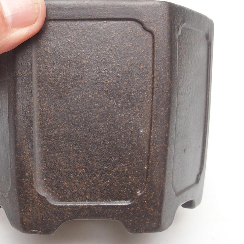 Bonsaischale 11 x 10 x 8,5 cm, Farbe braun ocker