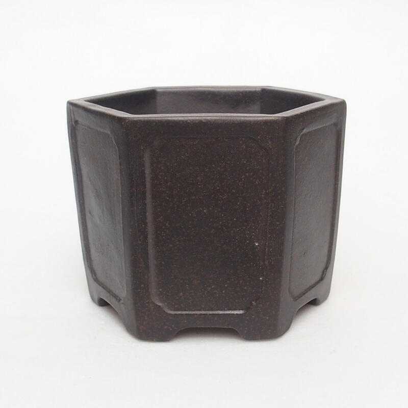 Bonsaischale 11 x 10 x 8,5 cm, Farbe braun ocker