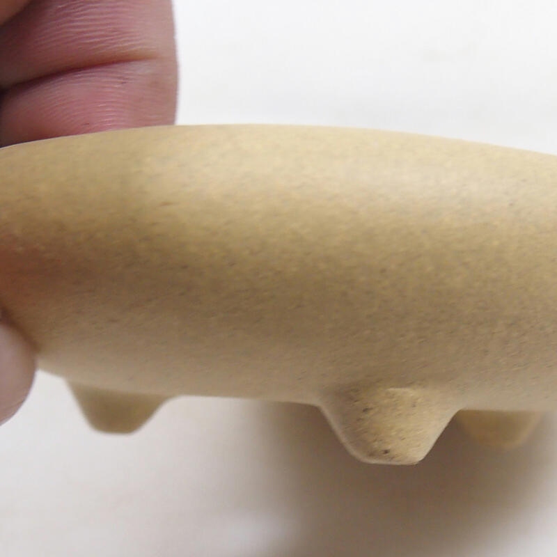 Bonsaischale 11 x 11 x 3,5 cm, Farbe ocker