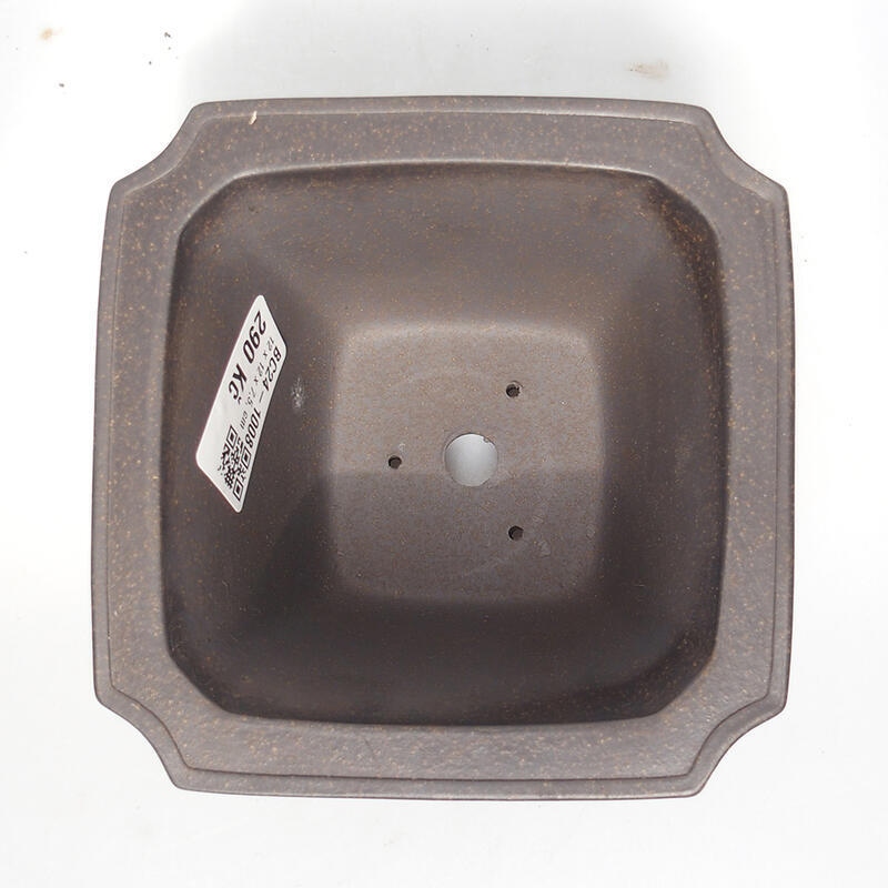 Bonsaischale 12 x 12 x 7,5 cm, Farbe braun ocker
