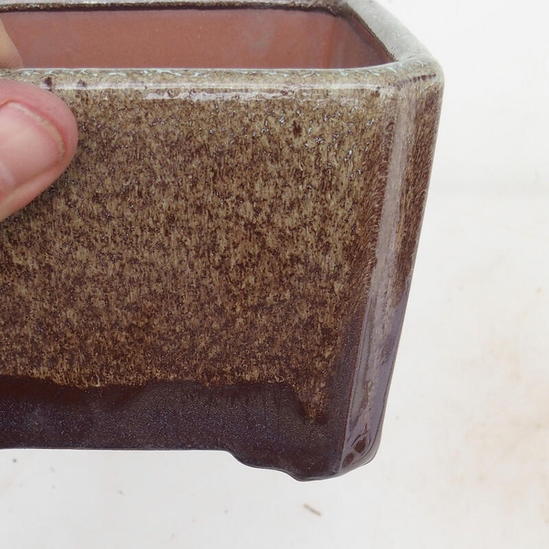 Bonsaischale 12 x 12 x 8 cm, braun