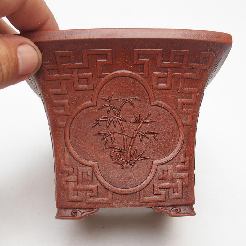 Bonsaischale 12 x 12 x 9 cm, braun