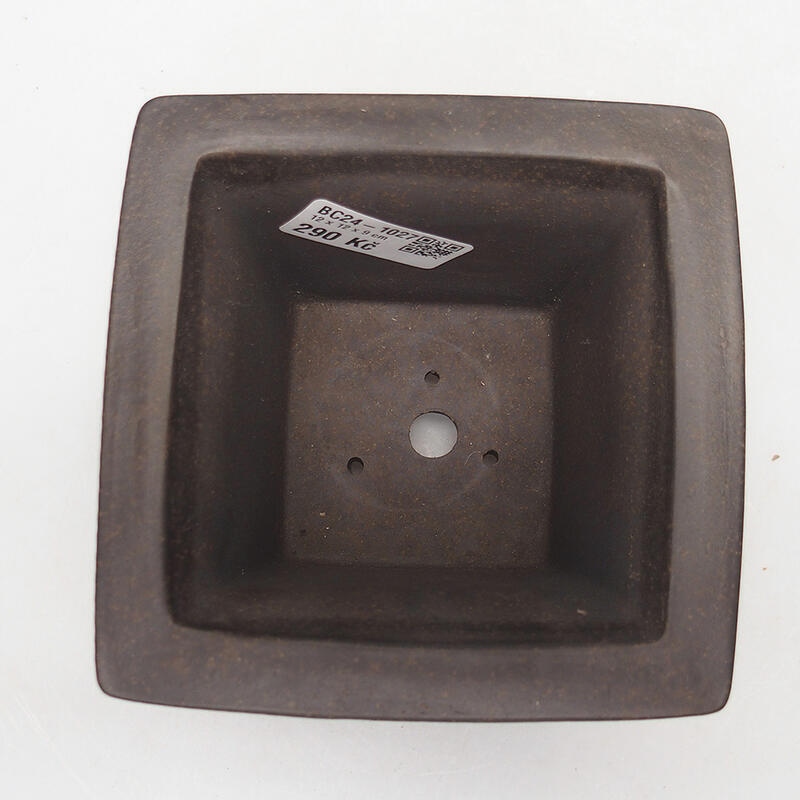 Bonsaischale 12 x 12 x 9 cm, Farbe bräunlich ocker