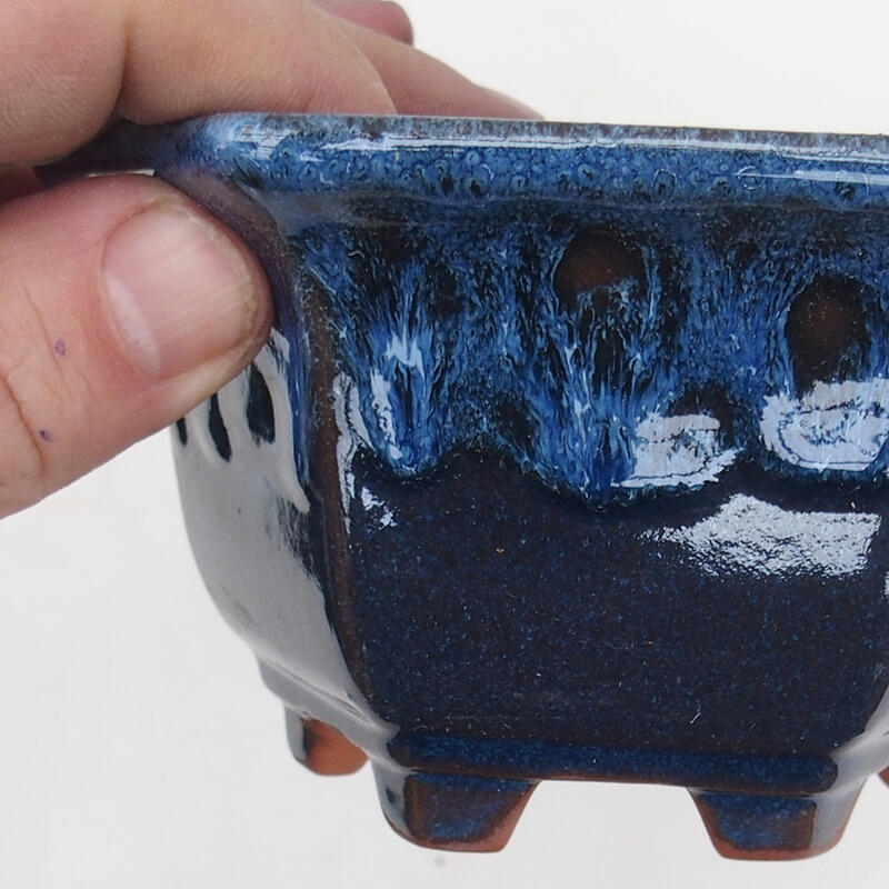 Bonsaischale 13 x 12 x 7 cm, Farbe blau