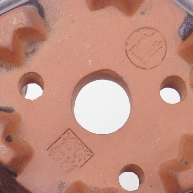 Bonsaischale 13 x 12 x 7 cm, Farbe burgunderrotbraun