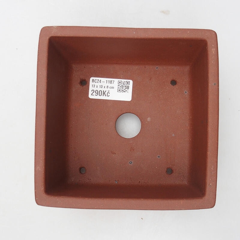 Bonsaischale 13 x 13 x 8 cm, ziegelfarben