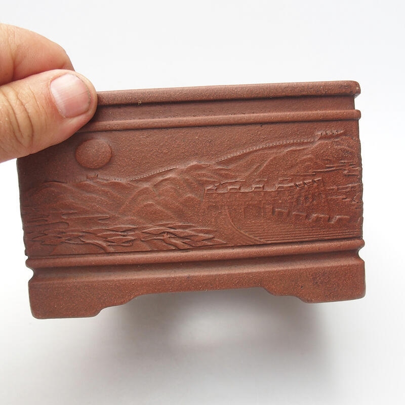 Bonsaischale 13 x 13 x 8 cm, braun