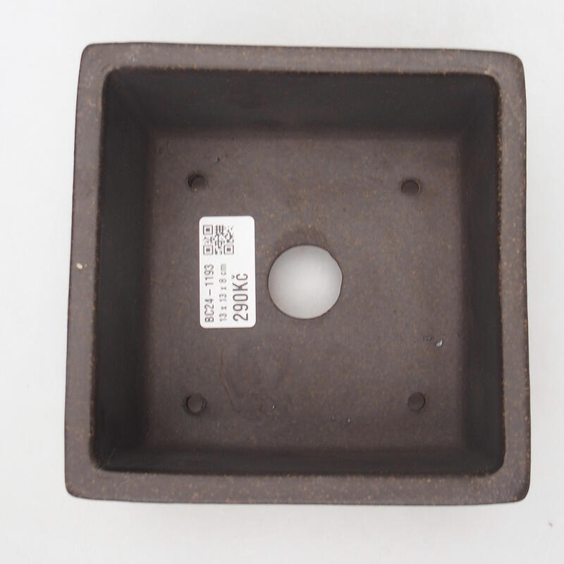 Bonsaischale 13 x 13 x 8 cm, Farbe bräunlich ocker