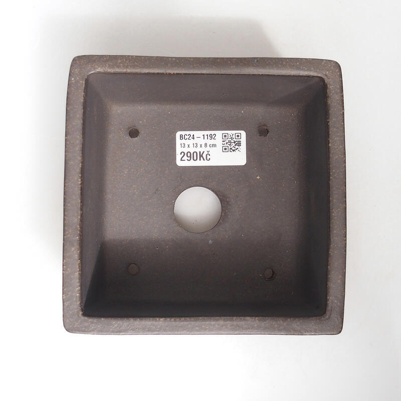 Bonsaischale 13 x 13 x 8 cm, Farbe bräunlich ocker