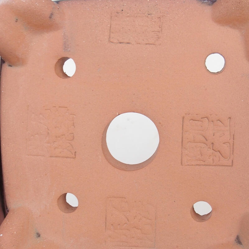 Bonsaischale 14,5 x 14,5 x 8,5 cm, Farbe burgunderrot