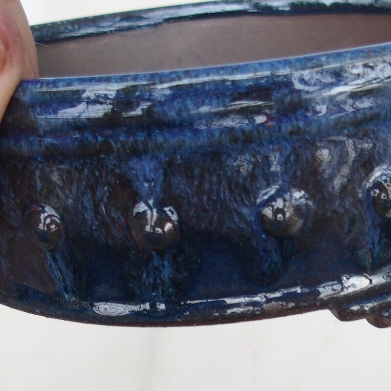 Bonsaischale 14 x 14 x 5,5 cm, Farbe blau