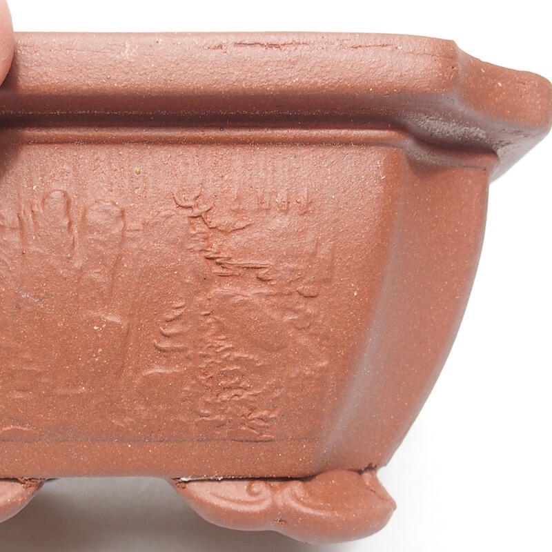 Bonsaischale 14 x 14 x 7 cm, ziegelfarben