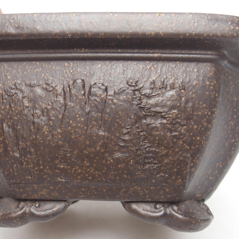 Bonsaischale 14 x 14 x 7 cm, Farbe bräunlich ocker